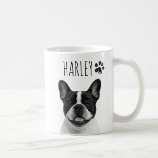 Modern minimalistisk husdjursfoto och typografi B Kaffemugg