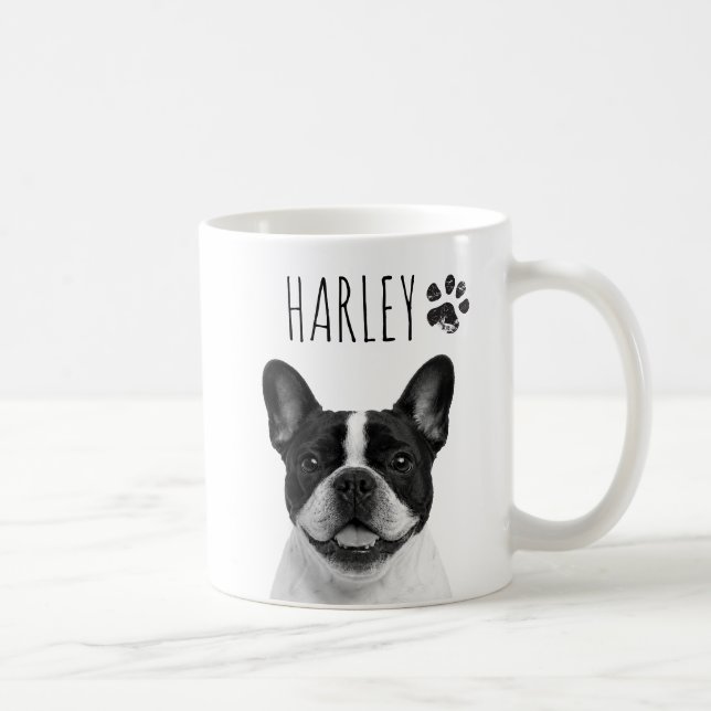 Modern minimalistisk husdjursfoto och typografi B  Kaffemugg (Höger)
