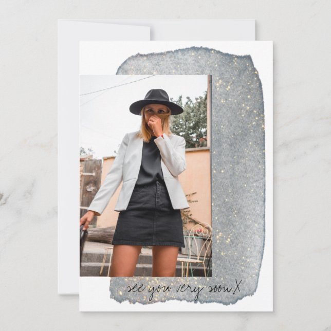 Modern minimalistisk inbjudan till 30års födelseda (Baksida)