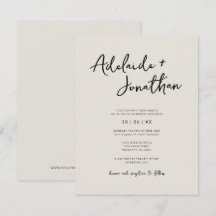 Modern minimalistisk inbjudan till elfte elfte bud