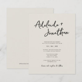 Modern minimalistisk inbjudan till elfte elfte bud