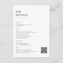 Modern minimalistisk information om svart och vitt tilläggskort