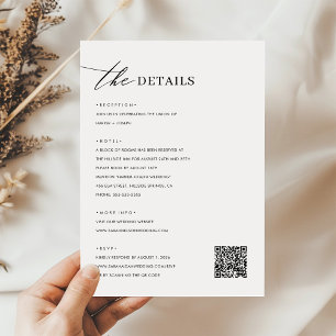 Modern minimalistisk information om svart och vitt tilläggskort