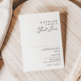 Modern minimalistisk ingenting Finare just Kärlek Inbjudningar