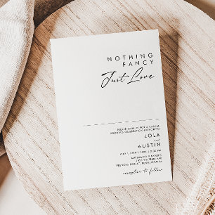 Modern minimalistisk ingenting Finare just Kärlek Inbjudningar
