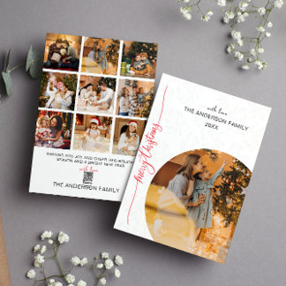 Modern Minimalistisk Jul Foto Högtid Julkort