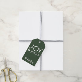 Modern minimalistisk Jul-Grönt Presentetikett