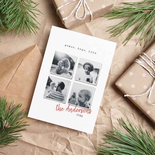 Modern minimalistisk julbild julkort (Skapare uppladdad)