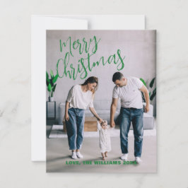 Modern minimalistisk julfamiljs fotokort julkort