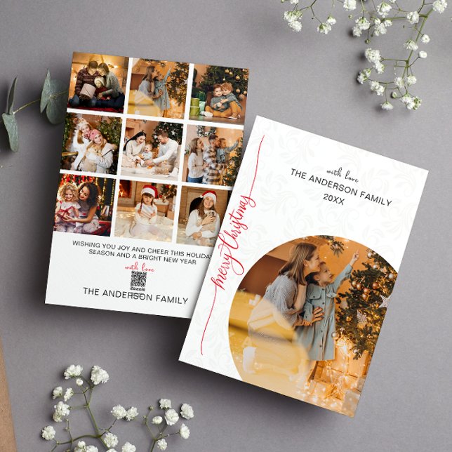 Modern minimalistisk julfoto firande julkort (Skapare uppladdad)