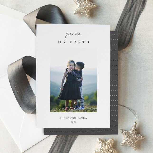 Modern minimalistisk julfoto för Lodrät Julkort (Skapare uppladdad)