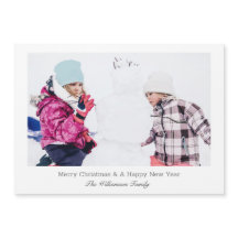 Modern minimalistisk julfoto i familjen