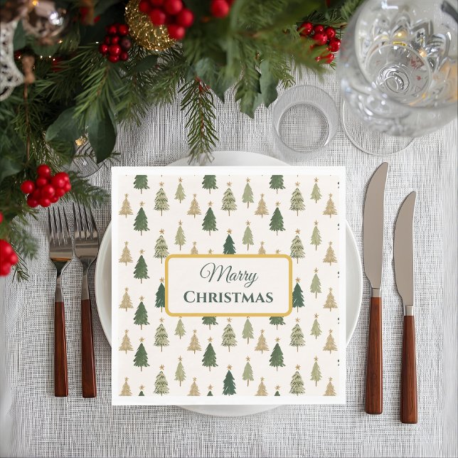 Modern minimalistisk Julgran Napkins Pappersservett (Skapare uppladdad)