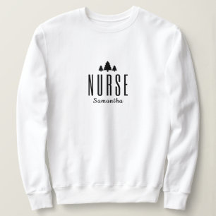 Modern minimalistisk Julgran Nurse T Shirt