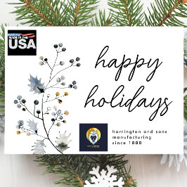 Modern minimalistisk julklapp - ekologiskt företag julkort