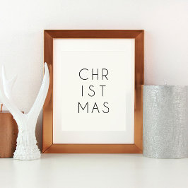Modern Minimalistisk julklapp eller Julafton Poster