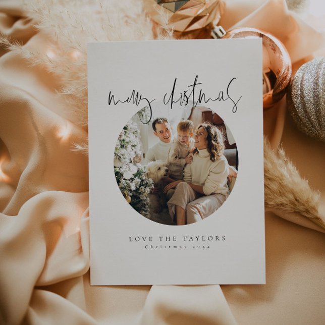 Modern minimalistisk julkort för foton (Skapare uppladdad)