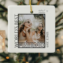 Modern minimalistisk julpresent till bästa vänner