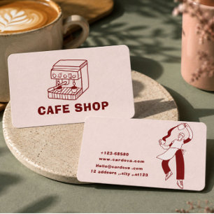 Modern Minimalistisk Kaffekort Design Visitkort