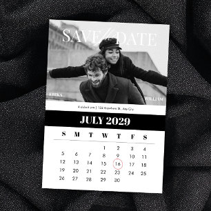 Modern minimalistisk kalender spara datumet
