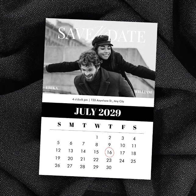 Modern minimalistisk kalender  spara datumet (Skapare uppladdad)