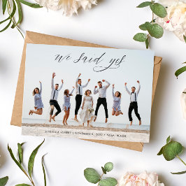 Modern minimalistisk kallgrafifoto Bröllop Meddelande