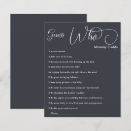 Modern Minimalistisk Kalligrafi Baby Shower Gissa