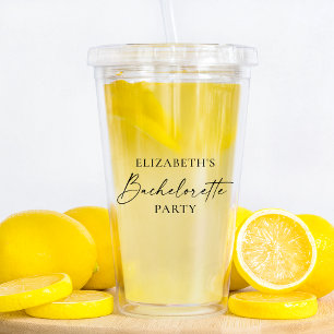 Modern Minimalistisk kalligrafi Bachelorette Party Take Away Mugg