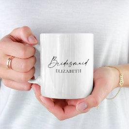 Modern minimalistisk kalligrafi blomsyster kaffemugg