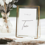 Modern minimalistisk kalligrafi Bröllop Bordsnumme<br><div class="desc">Utformningen har ett handskrivet teckensnitt och modern minimalistisk design. Designad att samordna med för den europeiska uppsamlingsinbjudan. Om du vill ändra information klickar du på "Anpassa". Visa samlingslänken på den här sidan om du vill se alla matchande objekt i den här vackra designen eller se samlingen här: https://bit.ly/3iNzQAD</div>