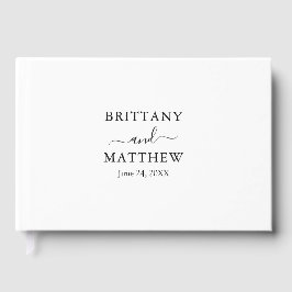 Modern minimalistisk kalligrafi Bröllop Gästböcker
