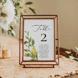 Modern minimalistisk kalligrafi Bröllop Namn 2 Bordsnummer