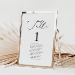 Modern minimalistisk kalligrafi Bröllop Namn Bordsnummer<br><div class="desc">#zazzlemade</div>