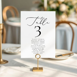 Modern minimalistisk kalligrafi Bröllop Namn Bordsnummer