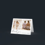 Modern minimalistisk kalligrafi Bröllop Tack Kort<br><div class="desc">#zazzlemade</div>