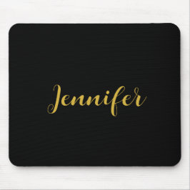 Modern minimalistisk kalligrafi Namn Black Guld Musmatta