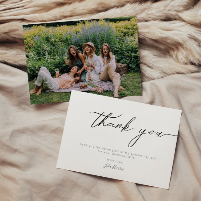 Modern minimalistisk kalligrafi tack kort (Skapare uppladdad)