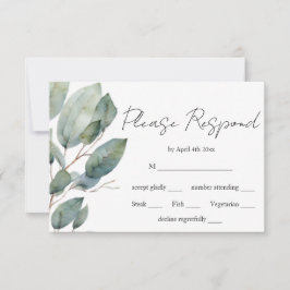 Modern minimalistisk kalligrafi vattenfärgsgreener OSA kort