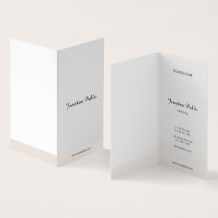 Modern minimalistisk kalligrafisk skript enkel top visitkort