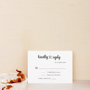 Modern minimalistisk Kärlek Heart-Bröllop OSA Kort