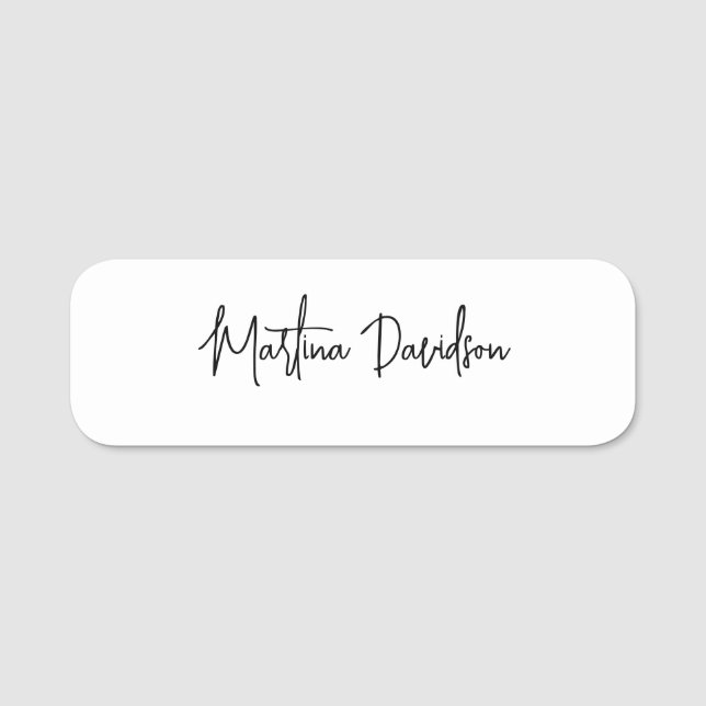 Modern minimalistisk klapp-Kreativ Namnbricka (Framsida)