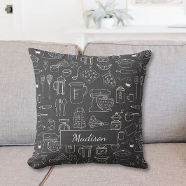 Modern minimalistisk köksutrustning för jordbruksh kudde