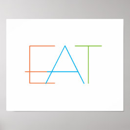 modern, minimalistisk köksvägg poster mat