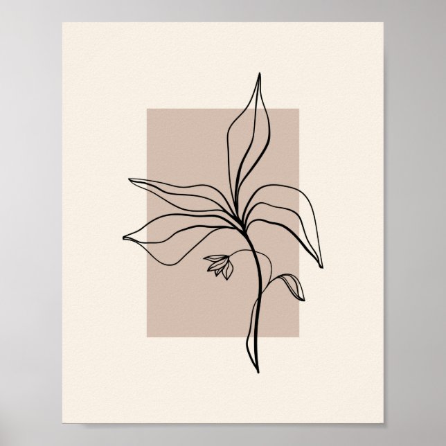 Modern minimalistisk konturteckning Poster (Framsidan)