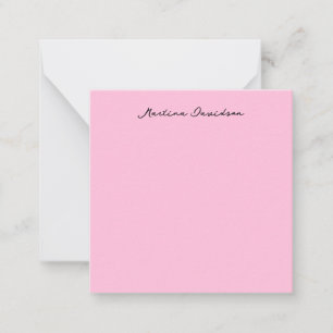 Modern minimalistisk Kreativ av enkelt Rosa Anteckningskort