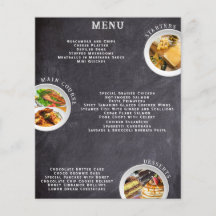 Modern Minimalistisk Kritskriva Restaurang Meny Li