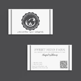 Modern minimalistisk Kyckeläggskod QR Visitkort