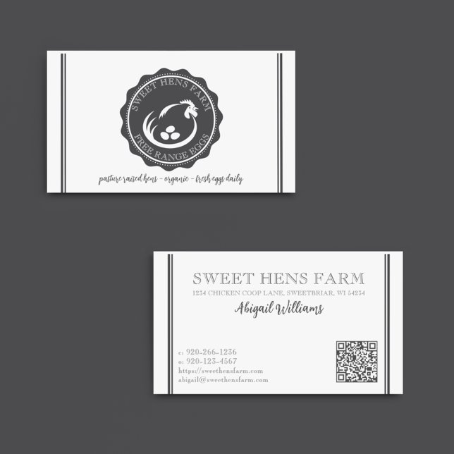 Modern minimalistisk Kyckeläggskod QR Visitkort (Skapare uppladdad)