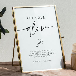 Modern minimalistisk låt Kärlek gla Bröllop undert Poster