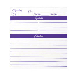 Modern Minimalistisk Lila av skript-Elegant - rece Anteckningsblock